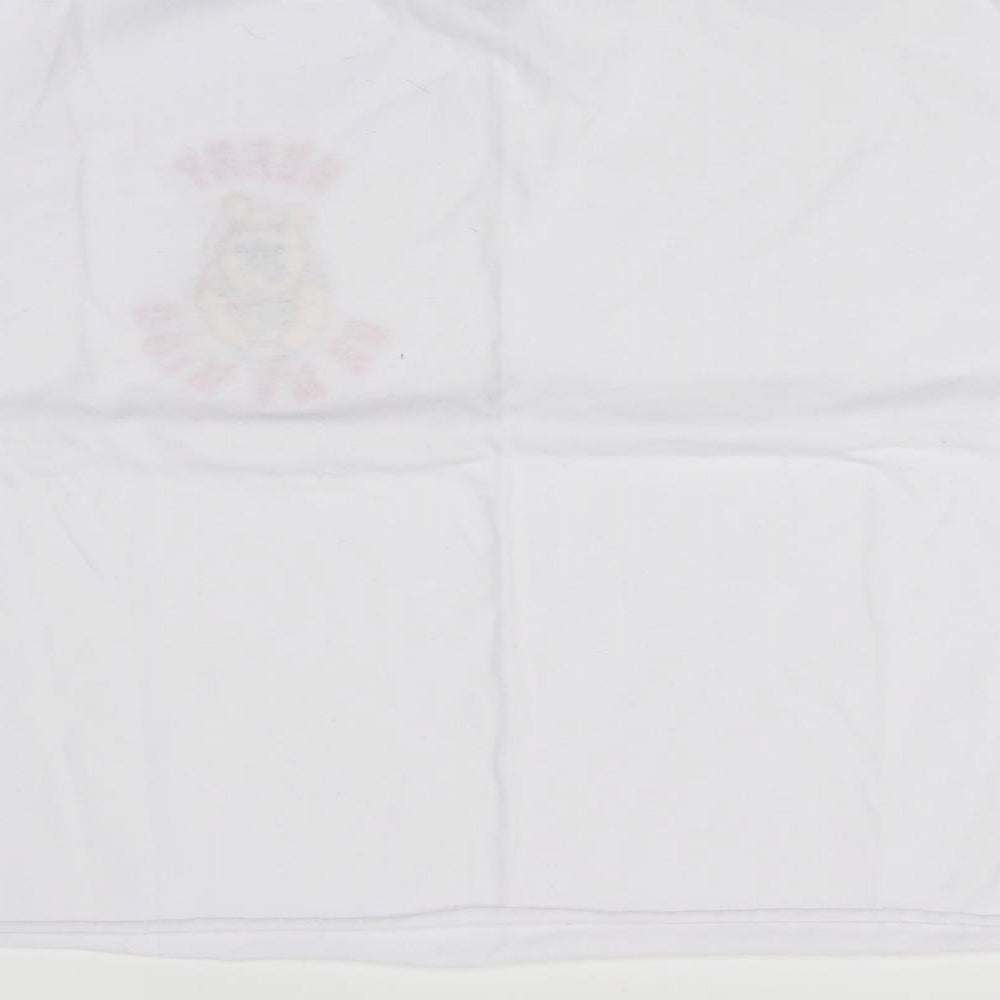 Disney at Primark Womens White Animal Print  Basic T-Shirt Size 10  - Honey on my mind