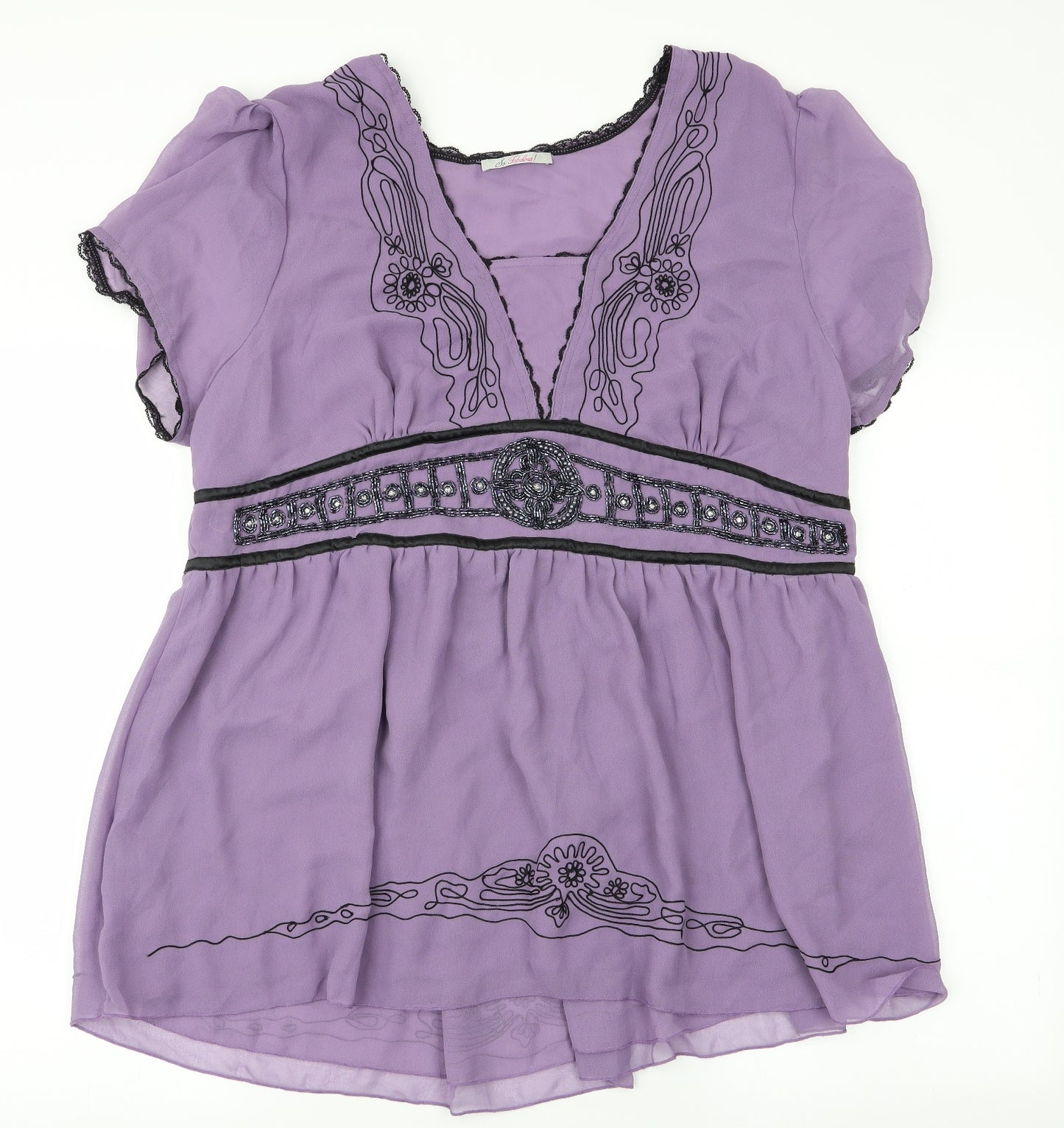 So Fabulous Womens Purple   Tunic Blouse Size 22