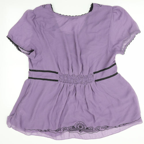 So Fabulous Womens Purple   Tunic Blouse Size 22
