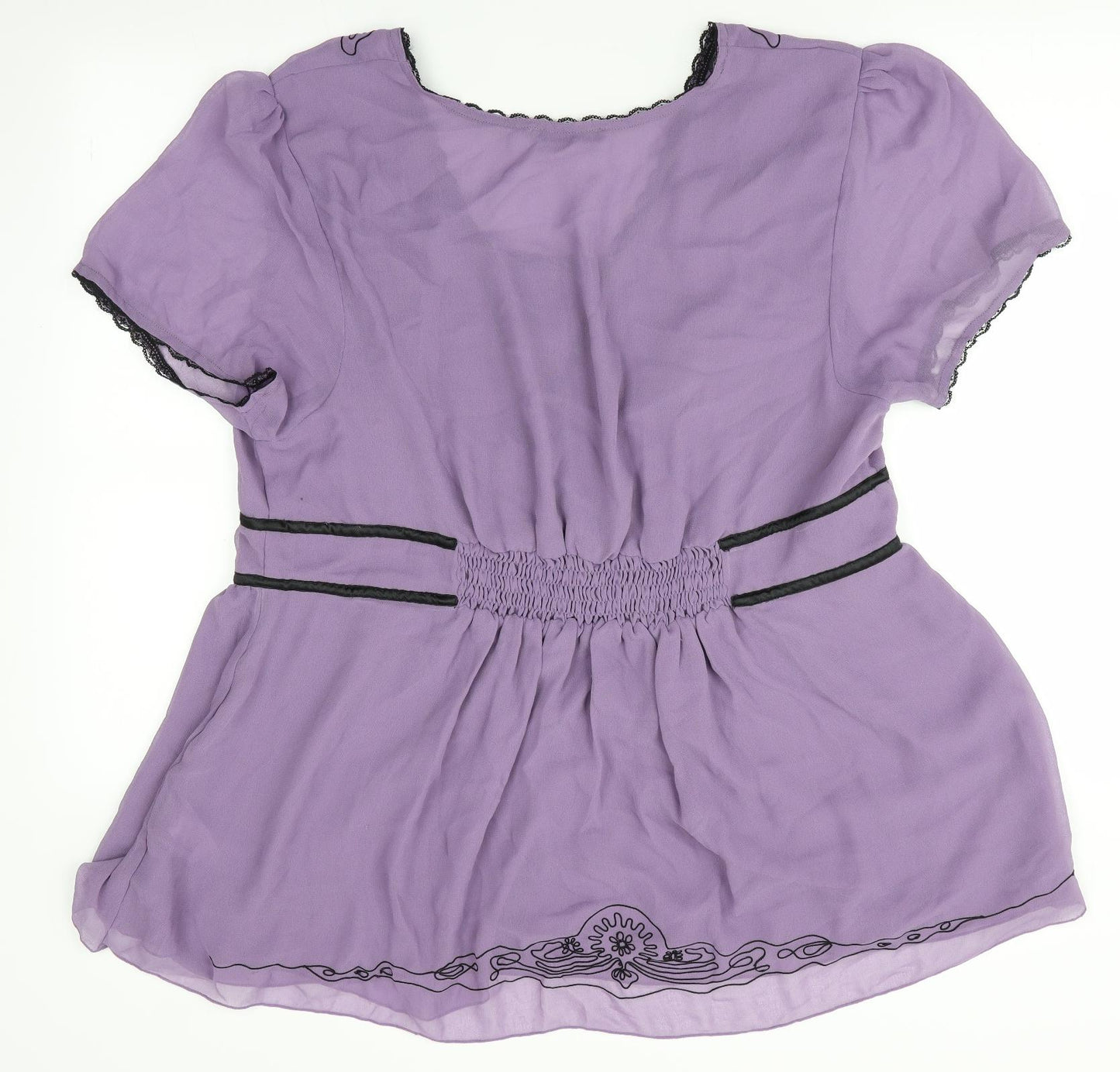 So Fabulous Womens Purple   Tunic Blouse Size 22