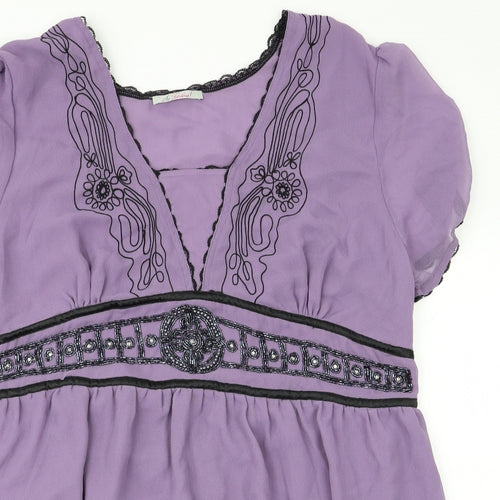 So Fabulous Womens Purple   Tunic Blouse Size 22