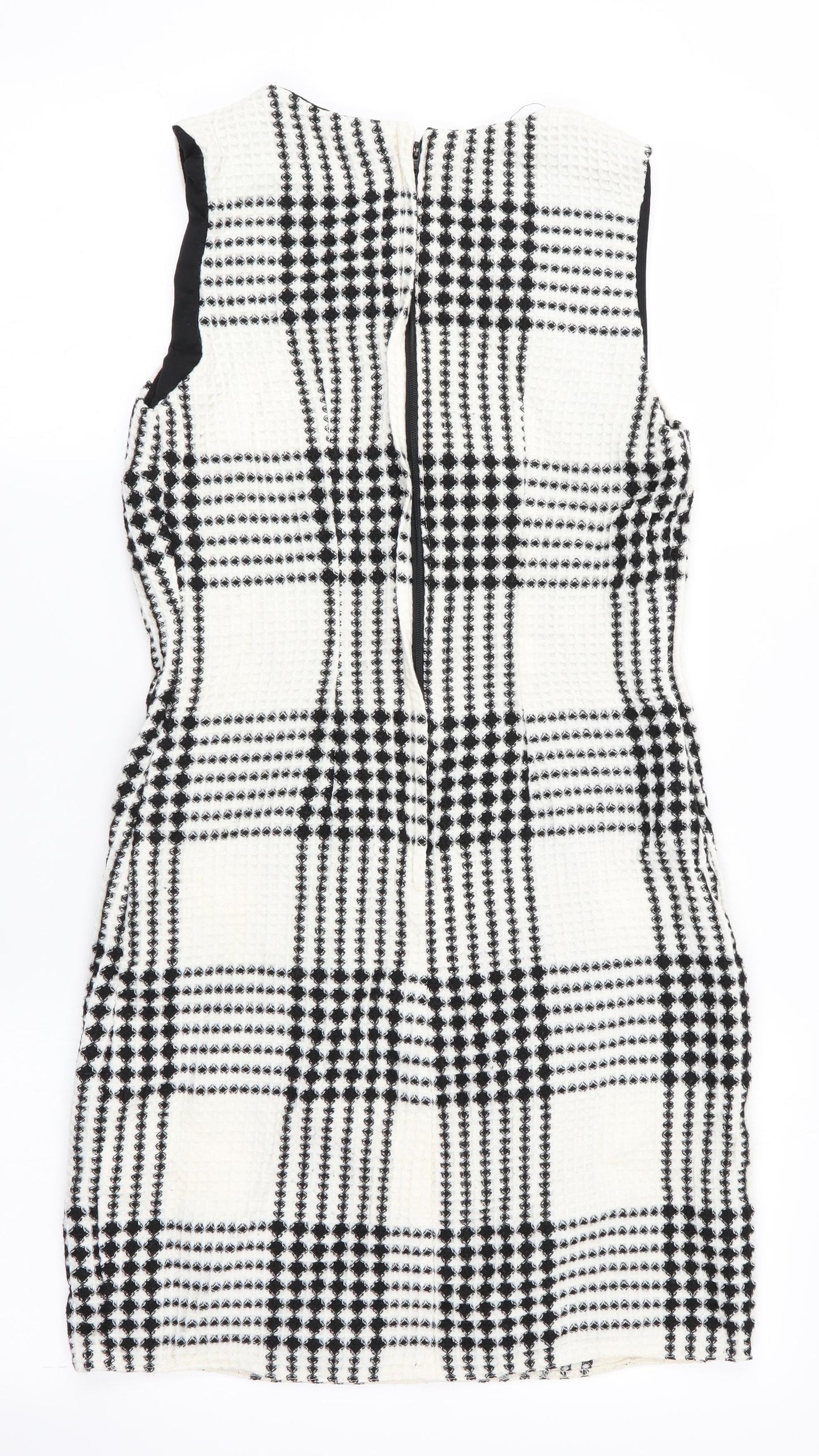 Dorothy Perkins Womens Ivory Check  Shift  Size 8