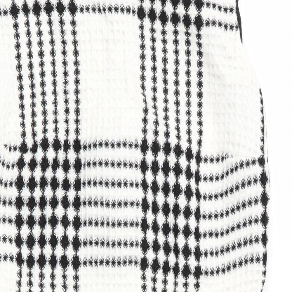 Dorothy Perkins Womens Ivory Check  Shift  Size 8