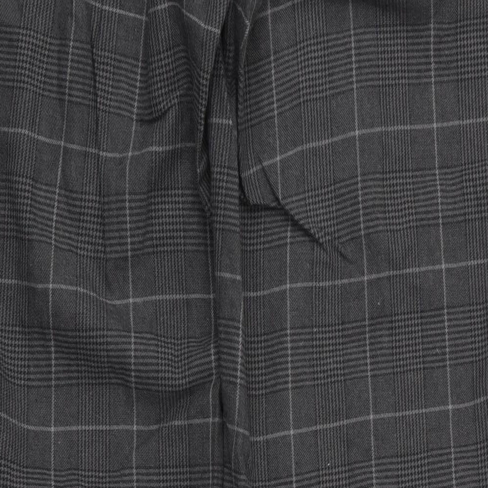 Authentic Womens Grey Check  Trousers  Size 10 L31 in - Wide Legged