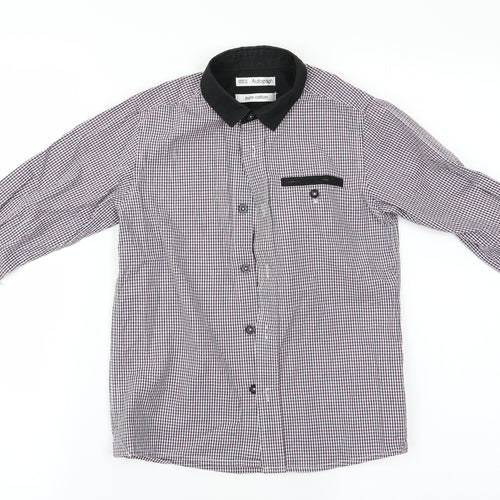 Autograph Boys Brown Check  Basic Button-Up Size 8 Years