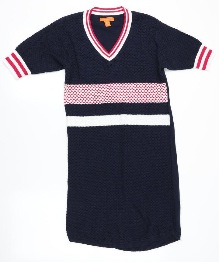 Joe Fresh Womens Blue Striped  Jumper Dress  Size XS