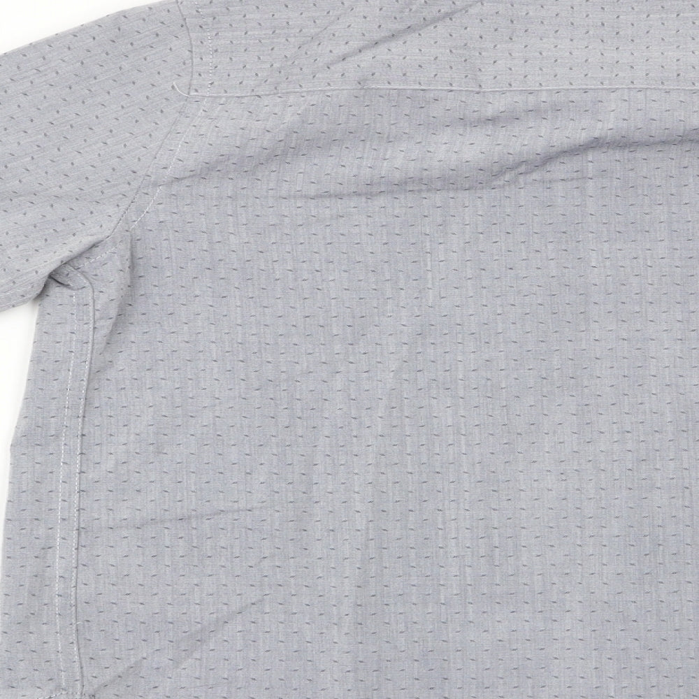 Florence and Fred Boys Grey Polka Dot  Basic Dress Shirt Size 6-7 Years