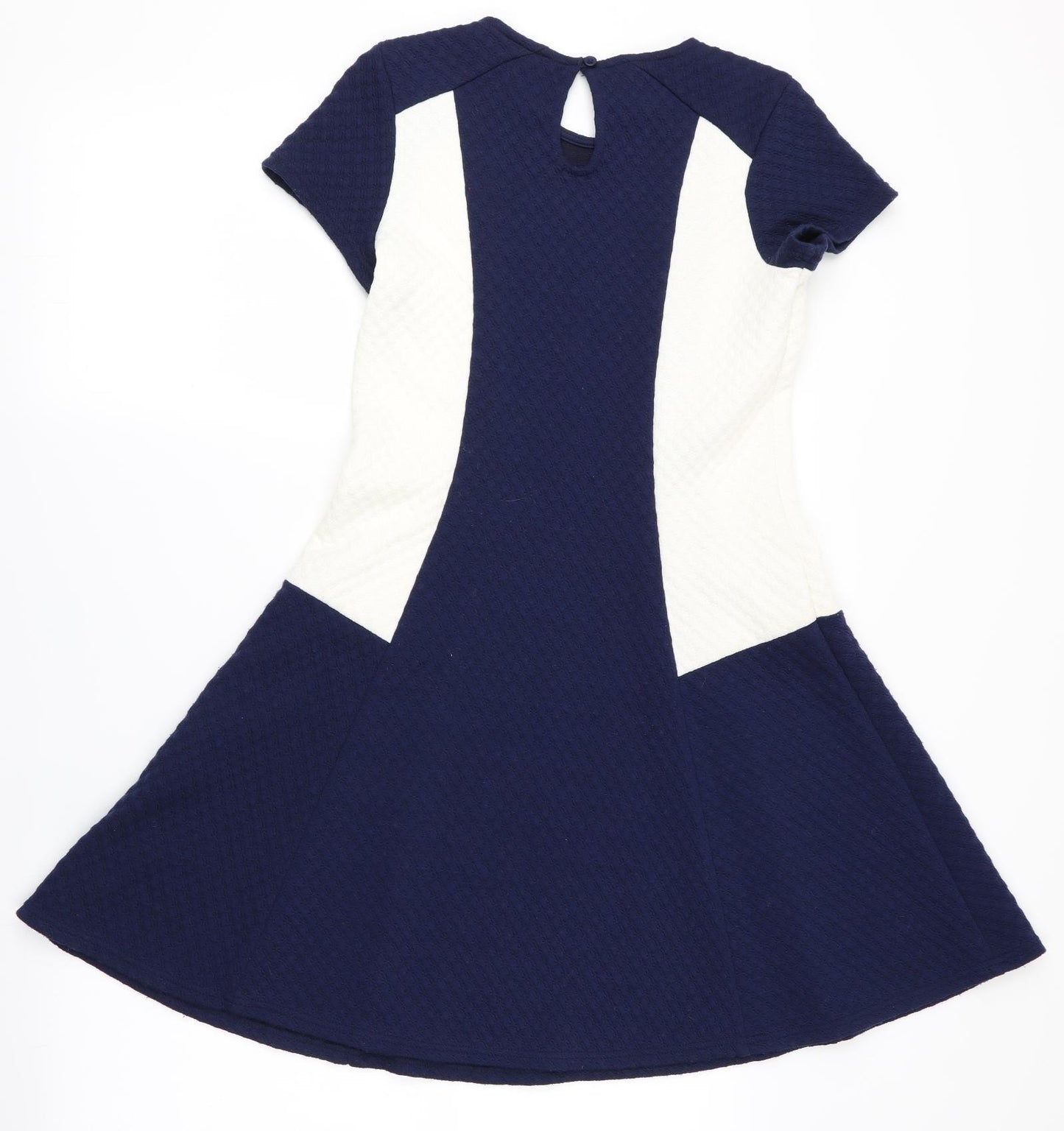 Young Dimension Girls Blue Herringbone  Fit & Flare  Size 11-12 Years