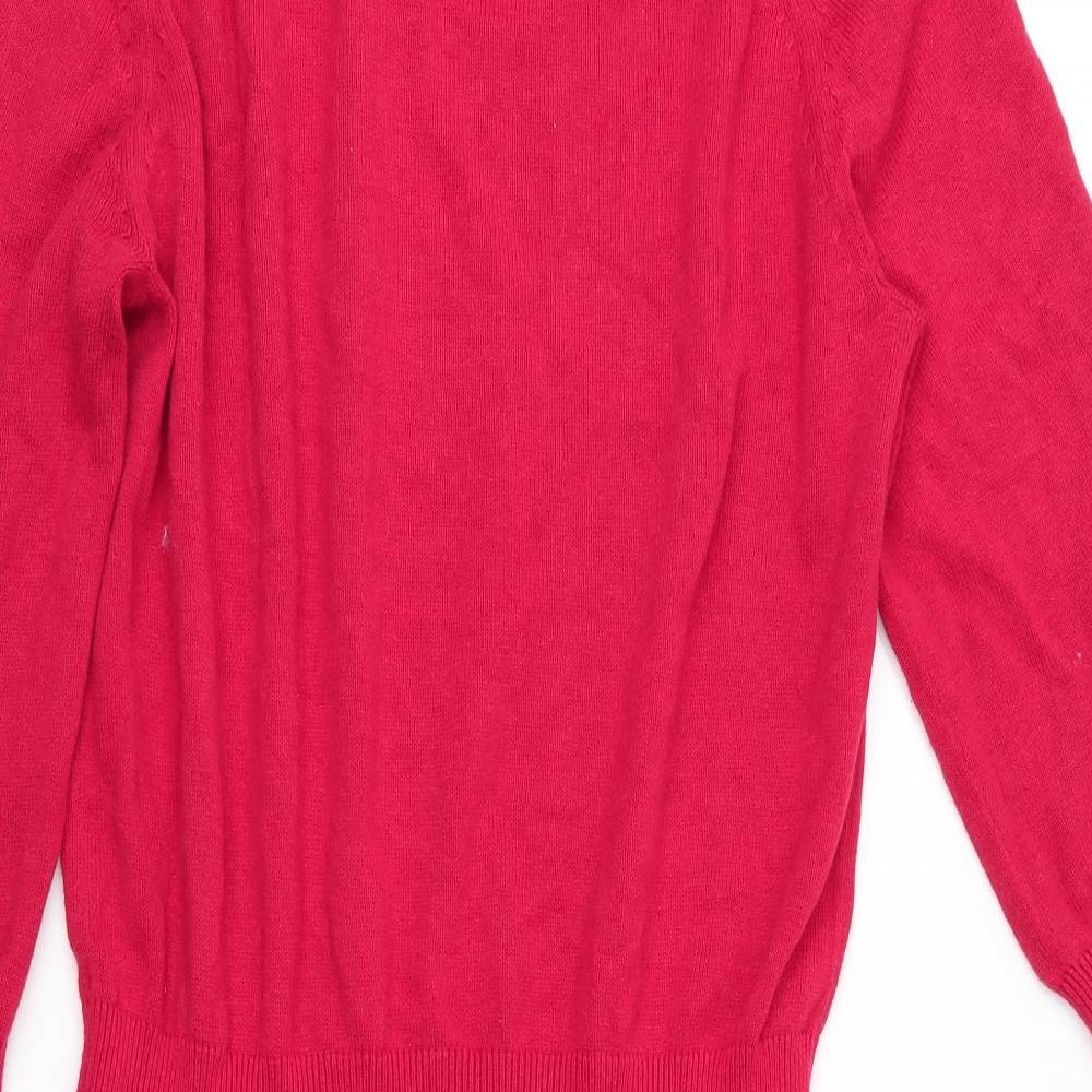 Kew 159 Womens Red Striped  Jumper Dress  Size M  - Fit & Flare style dress