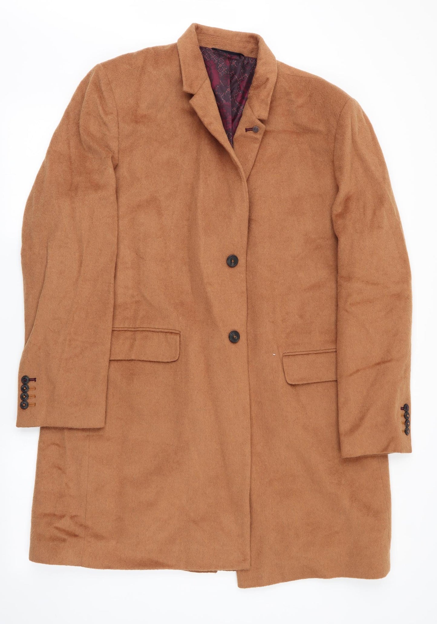Burtons Menswear Mens Gold   Overcoat Coat Size XL