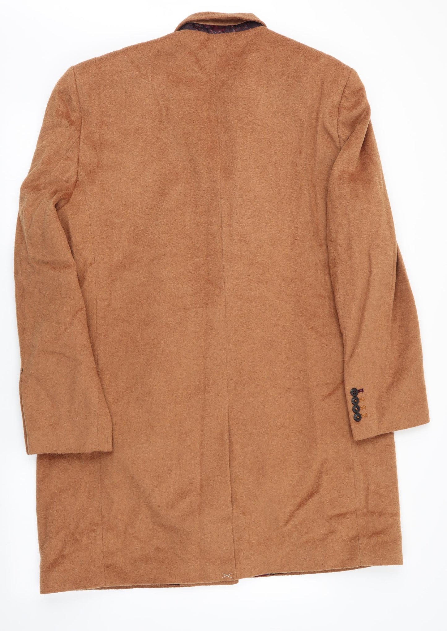 Burtons Menswear Mens Gold   Overcoat Coat Size XL