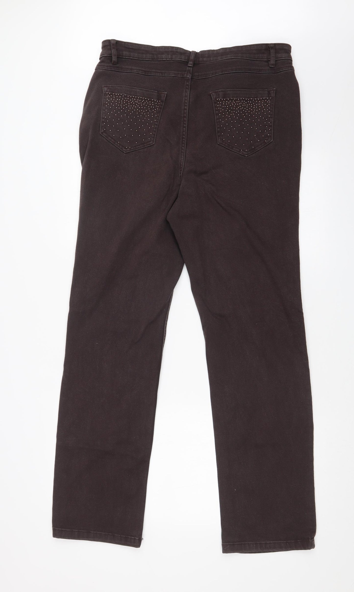 Per Una Womens Brown   Straight Jeans Size 16 L30 in