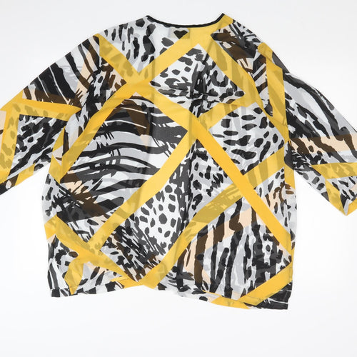 BOB MACKIE Womens Multicoloured Animal Print  Cardigan Jumper Size L