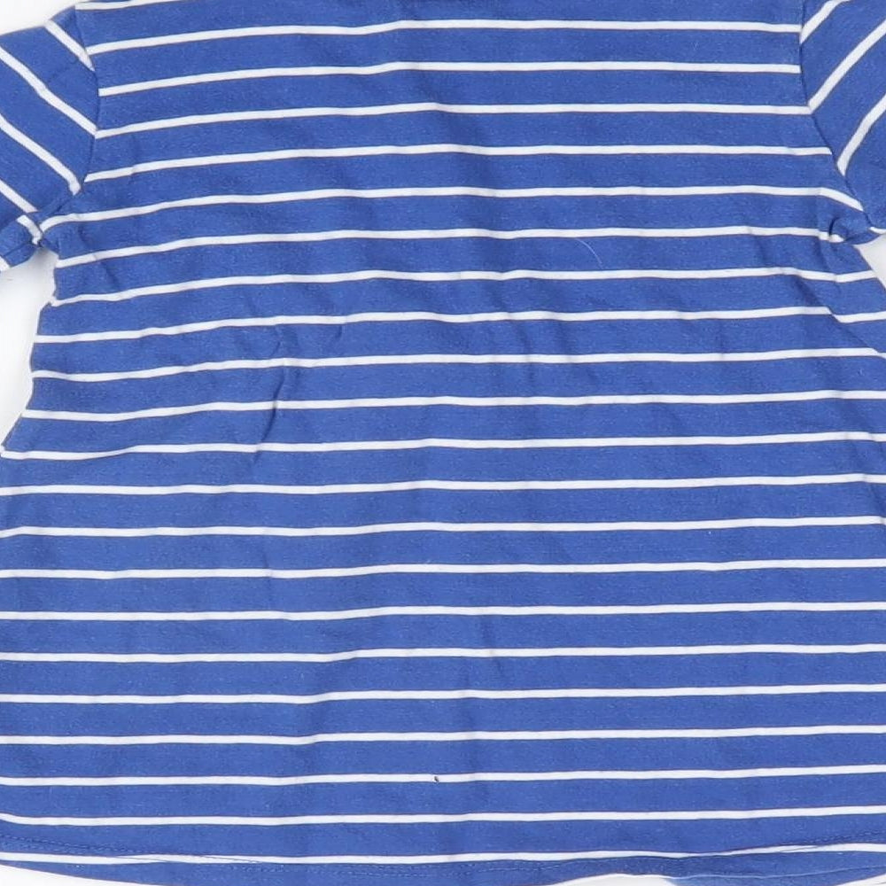H&M Girls Blue Striped  T-Shirt Dress  Size 6-9 Months