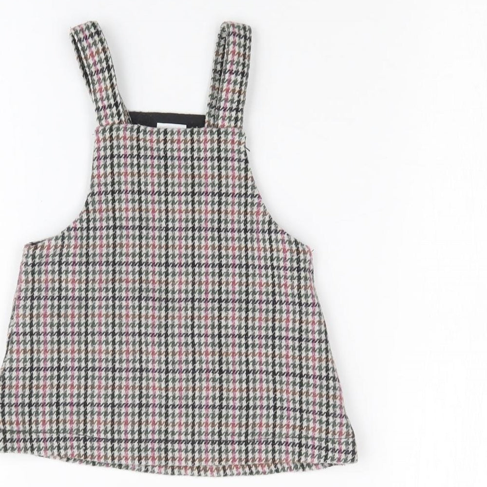NEXT Girls Multicoloured Check  Dungaree One-Piece Size 3-6 Months