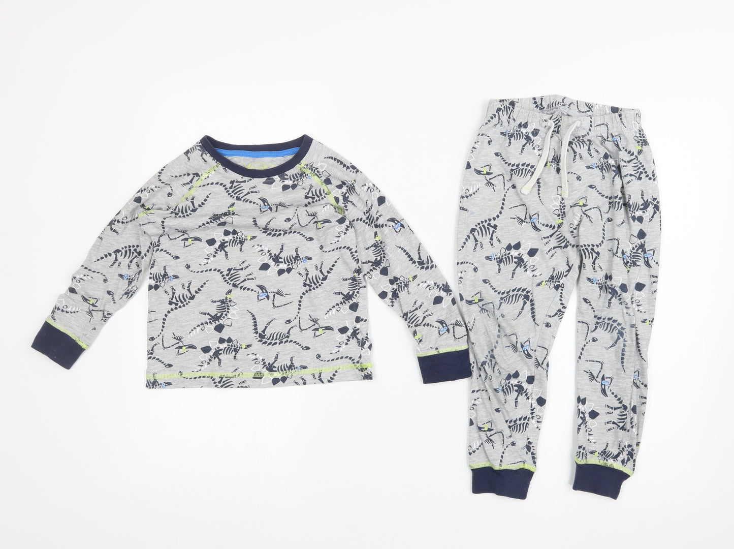 Matalan Boys Grey Solid   Pyjama Set Size 5 Years