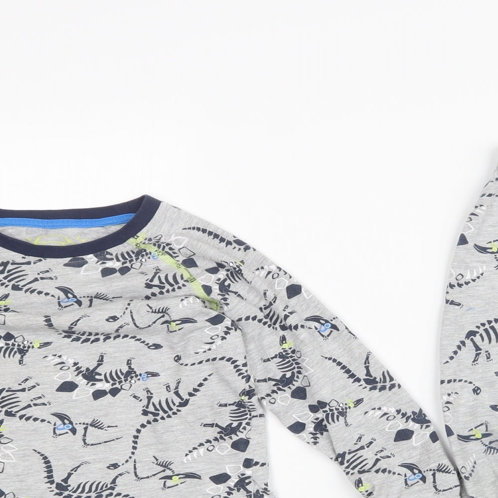 Matalan Boys Grey Solid   Pyjama Set Size 5 Years