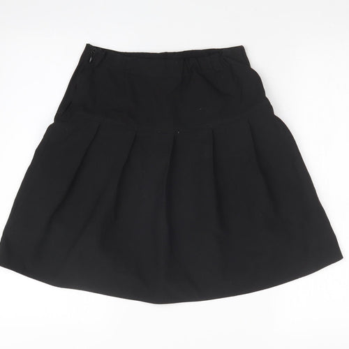 M&S Girls Black   Pleated Skirt Size 12-13 Years