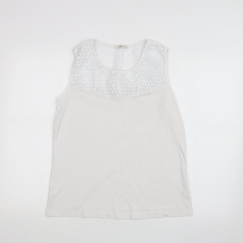 TU Womens White   Basic Tank Size 18