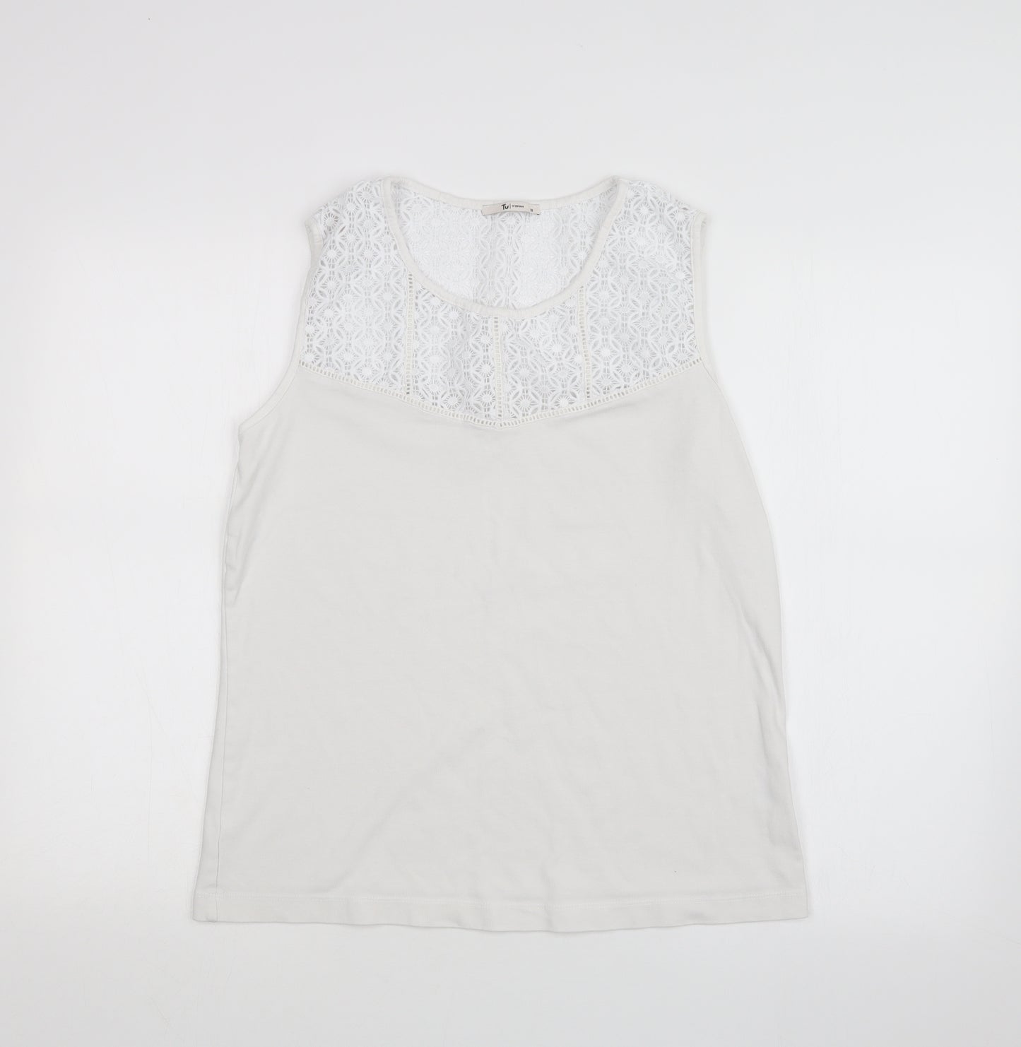 TU Womens White   Basic Tank Size 18