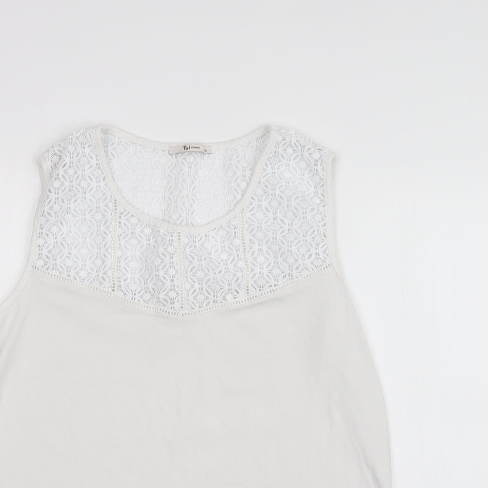TU Womens White   Basic Tank Size 18