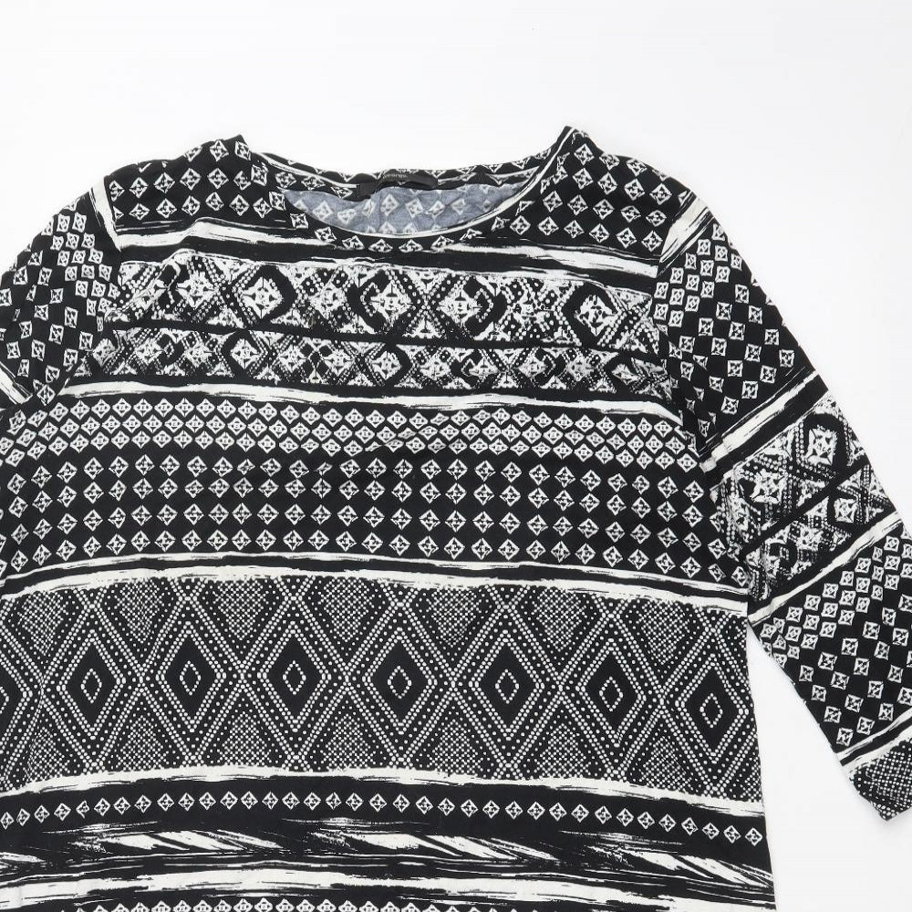 George Womens Multicoloured Fair Isle  T-Shirt Dress  Size 16