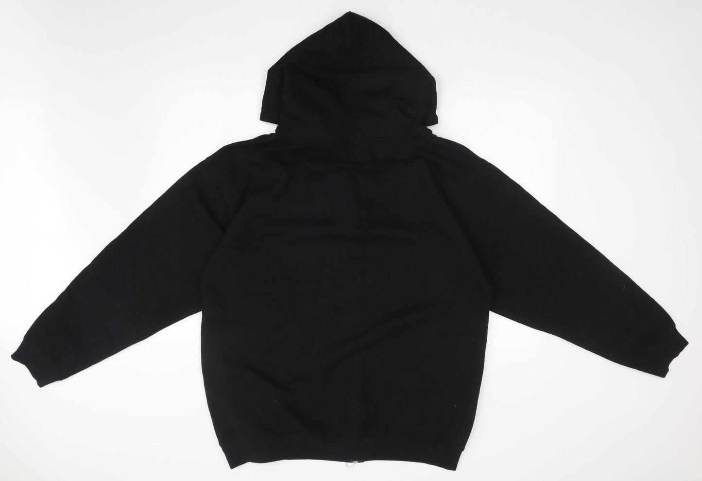 Alstyle Mens Black   Full Zip Hoodie Size L