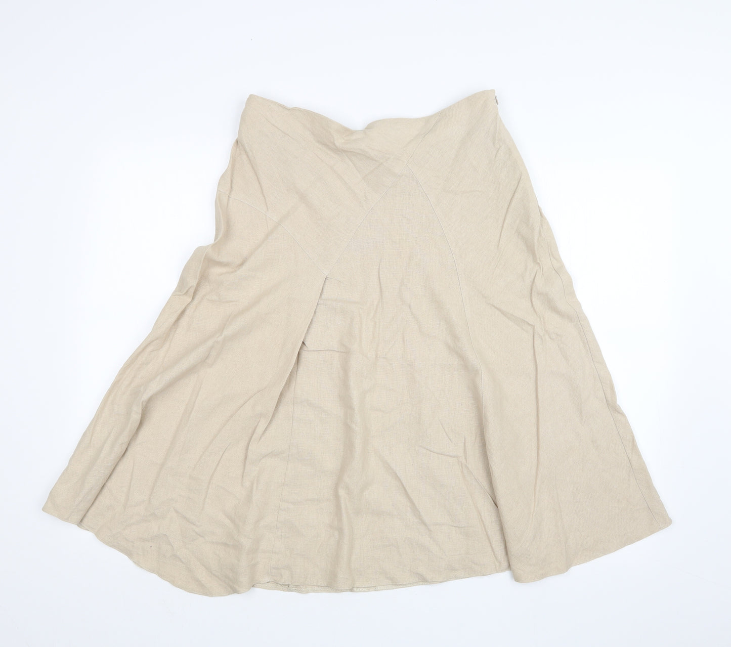 BHS Womens Beige   Flare Skirt Size 12