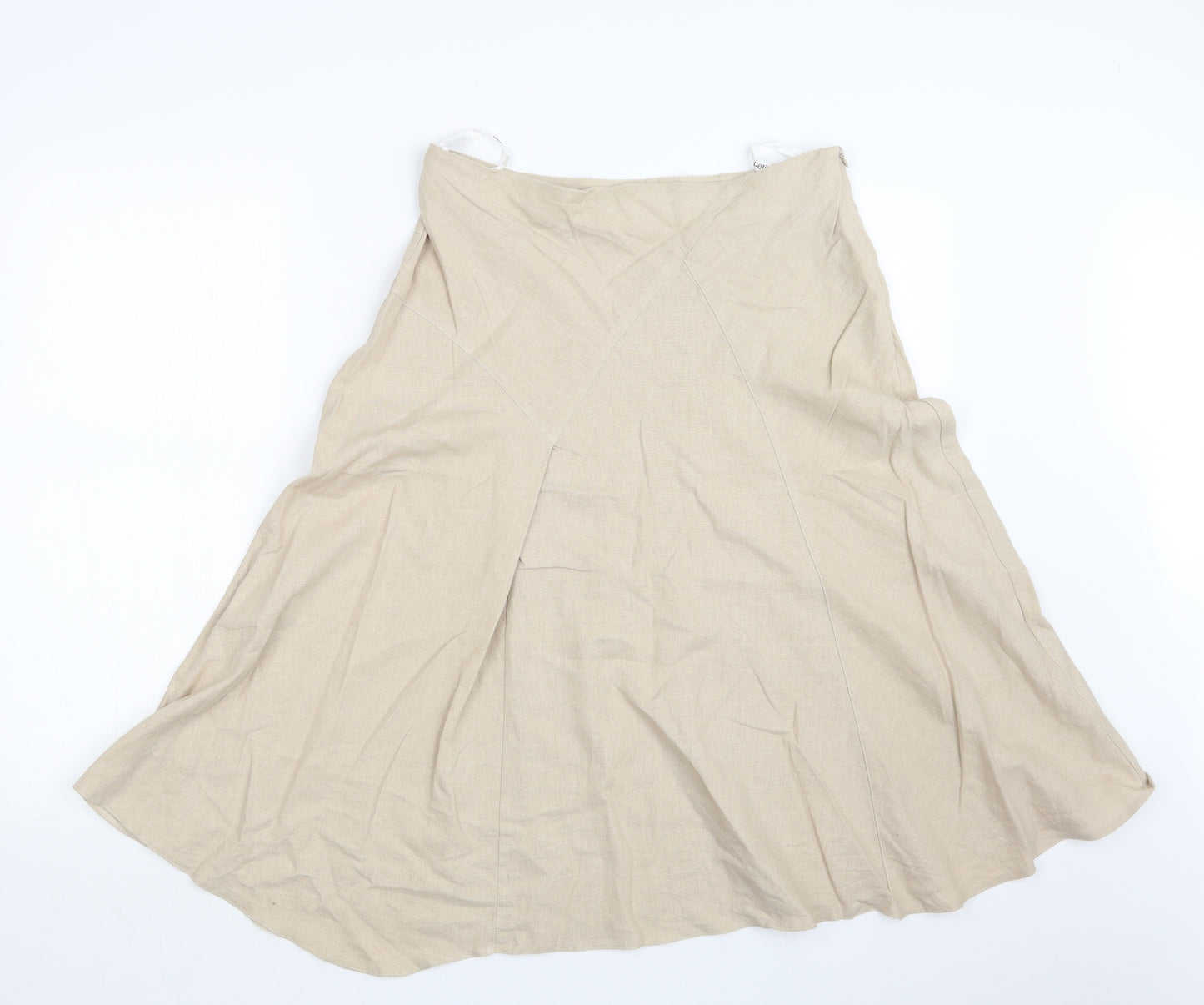 BHS Womens Beige   Flare Skirt Size 12