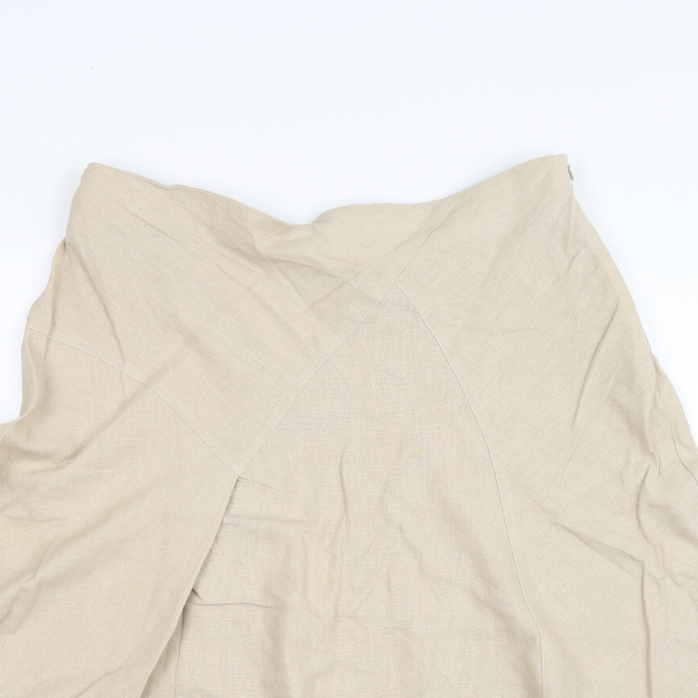BHS Womens Beige   Flare Skirt Size 12