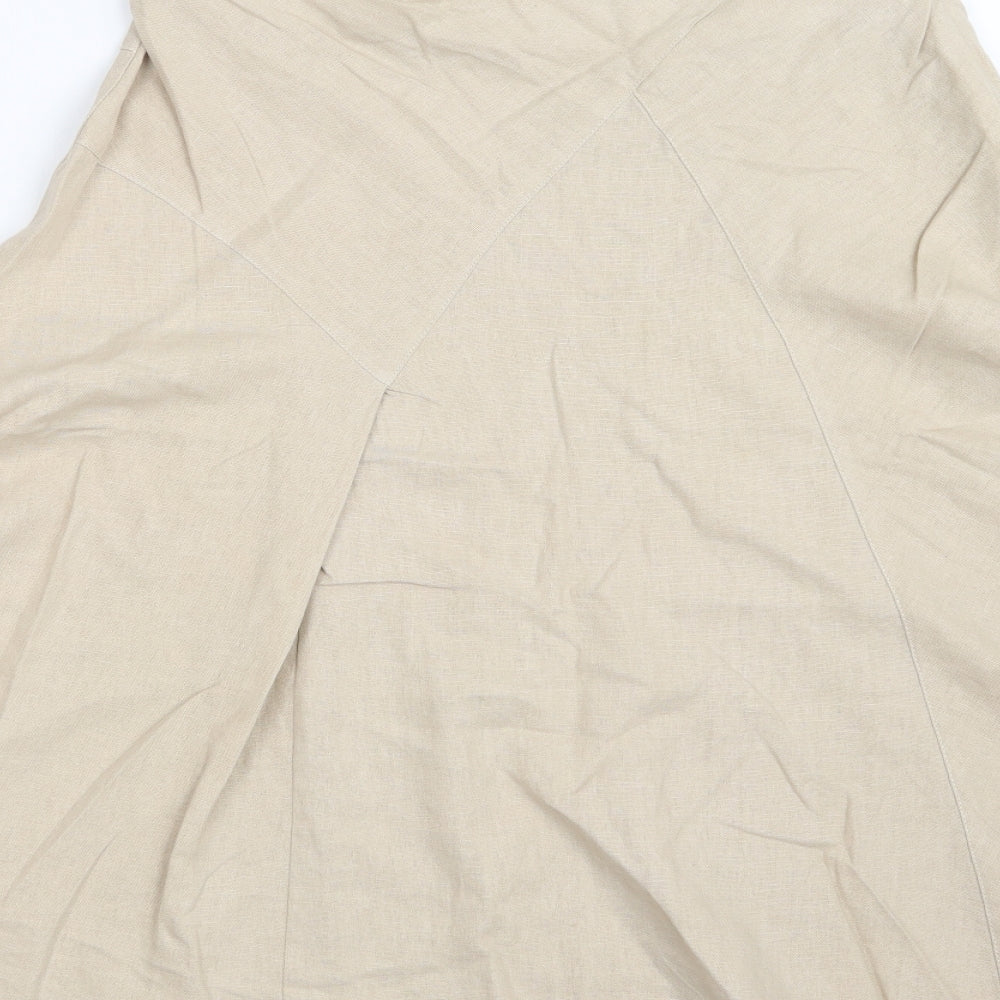 BHS Womens Beige   Flare Skirt Size 12