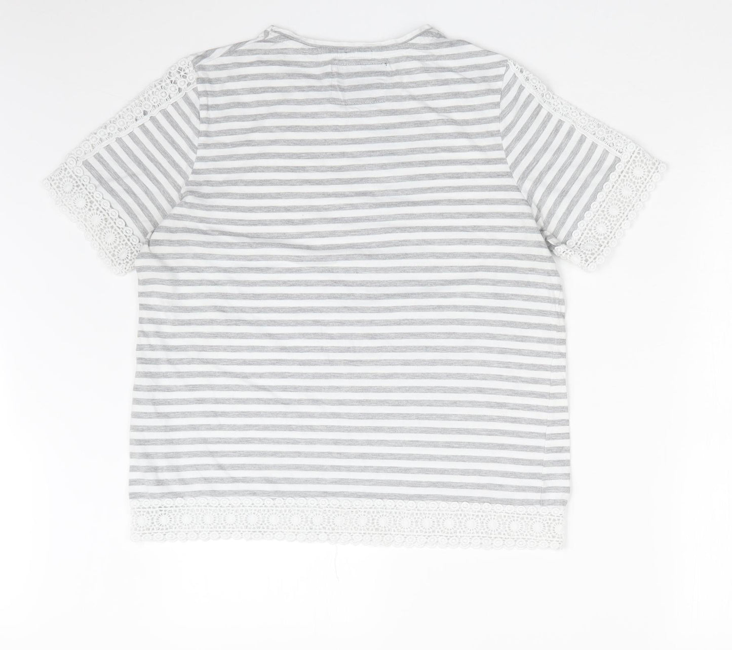 Superdry Womens Multicoloured Striped  Basic T-Shirt Size 12