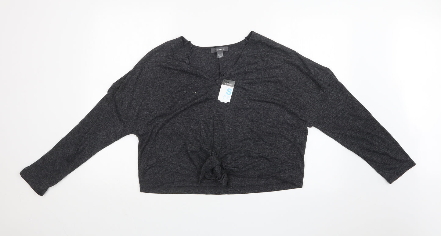 Primark Womens Grey   Cropped T-Shirt Size S