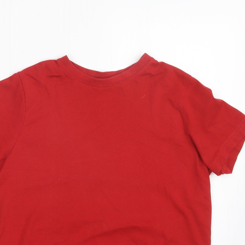 TU Boys Red   Basic T-Shirt Size 10 Years