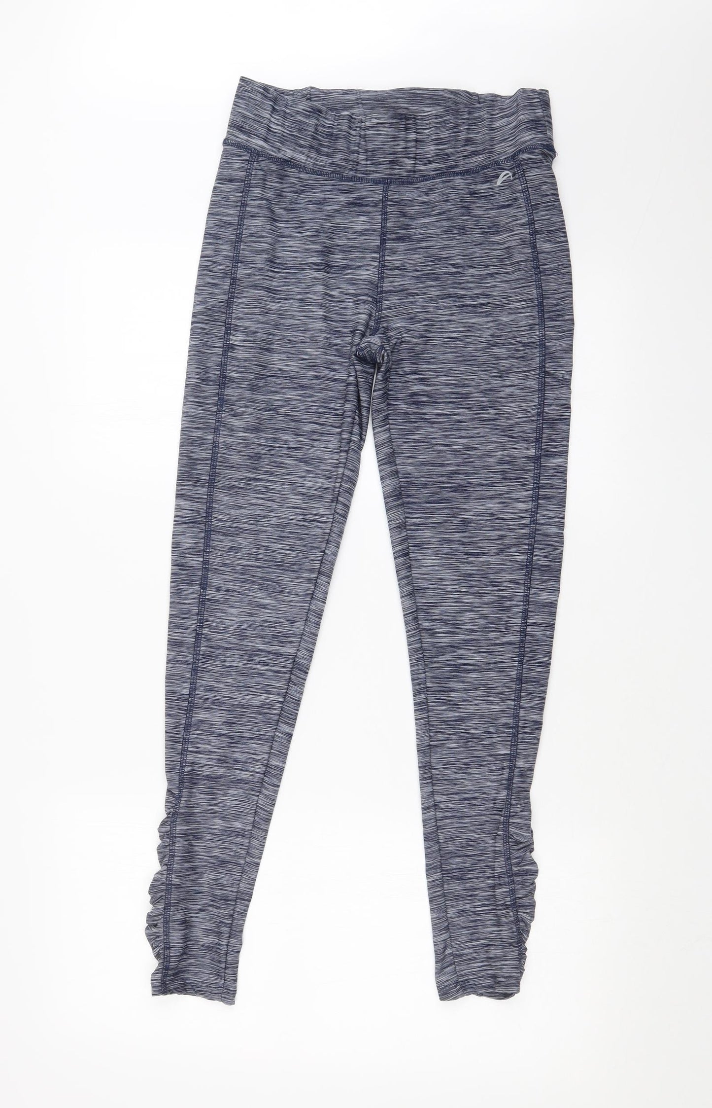 F&F Womens Blue Striped   Leggings Size 12 L27 in