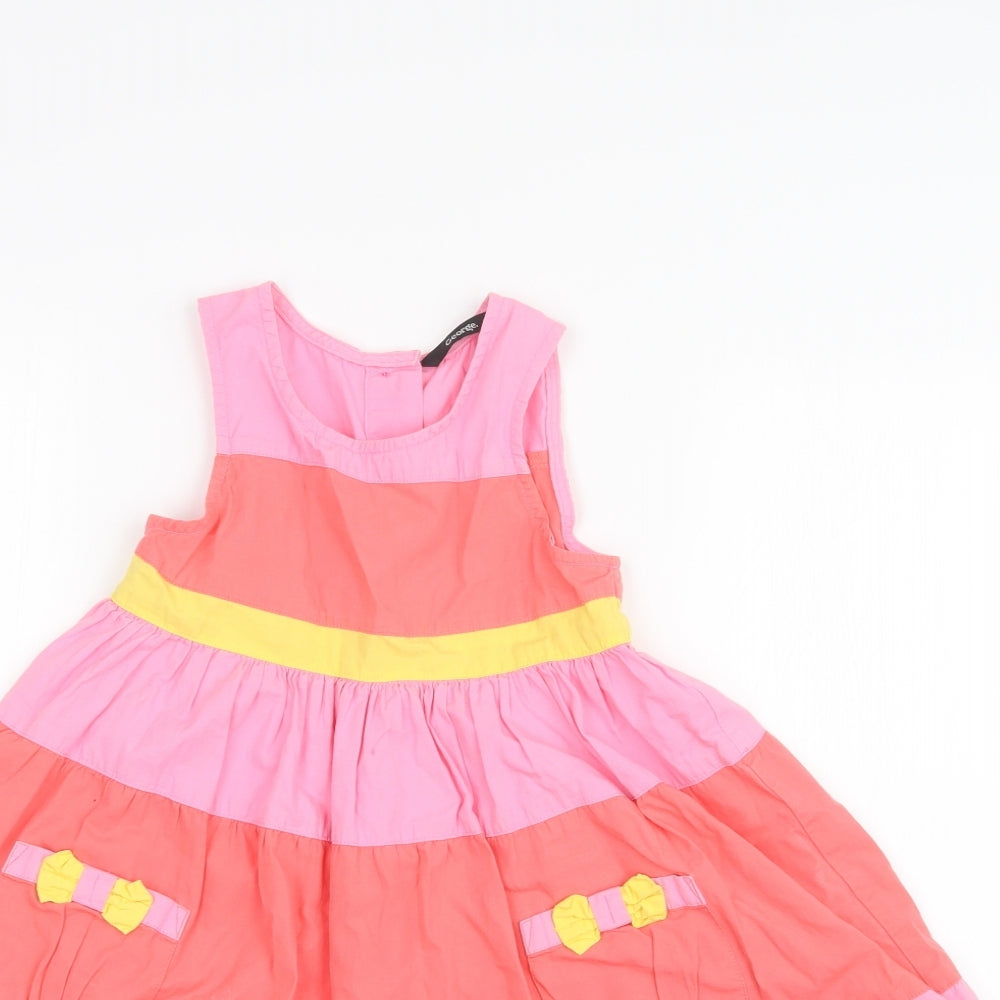 George Girls Multicoloured Striped  A-Line  Size 4-5 Years