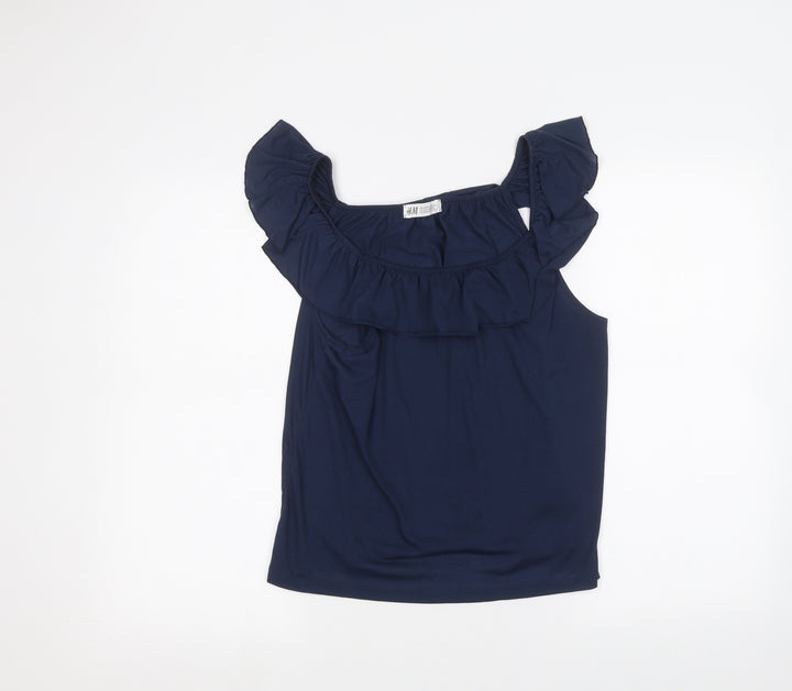 H&M Girls Blue   Basic T-Shirt Size 12-13 Years