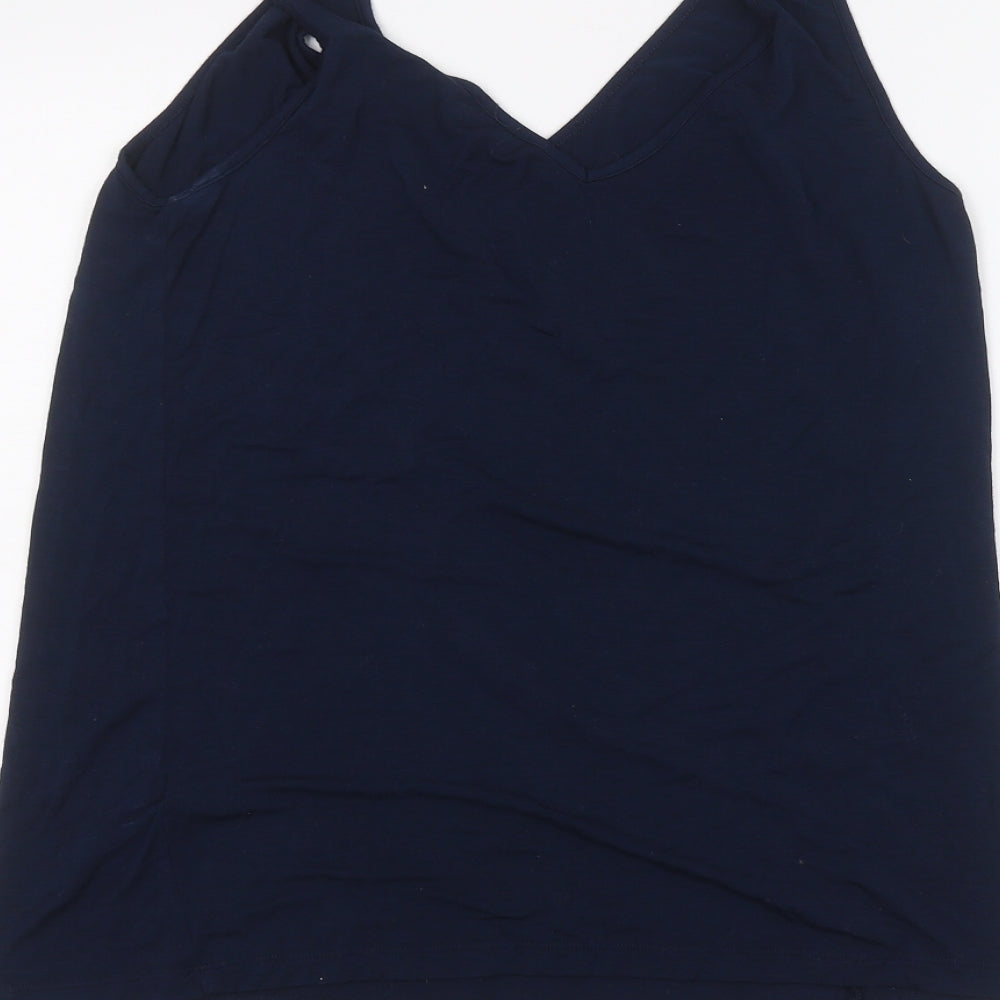 Warehouse Womens Blue   Basic T-Shirt Size 10