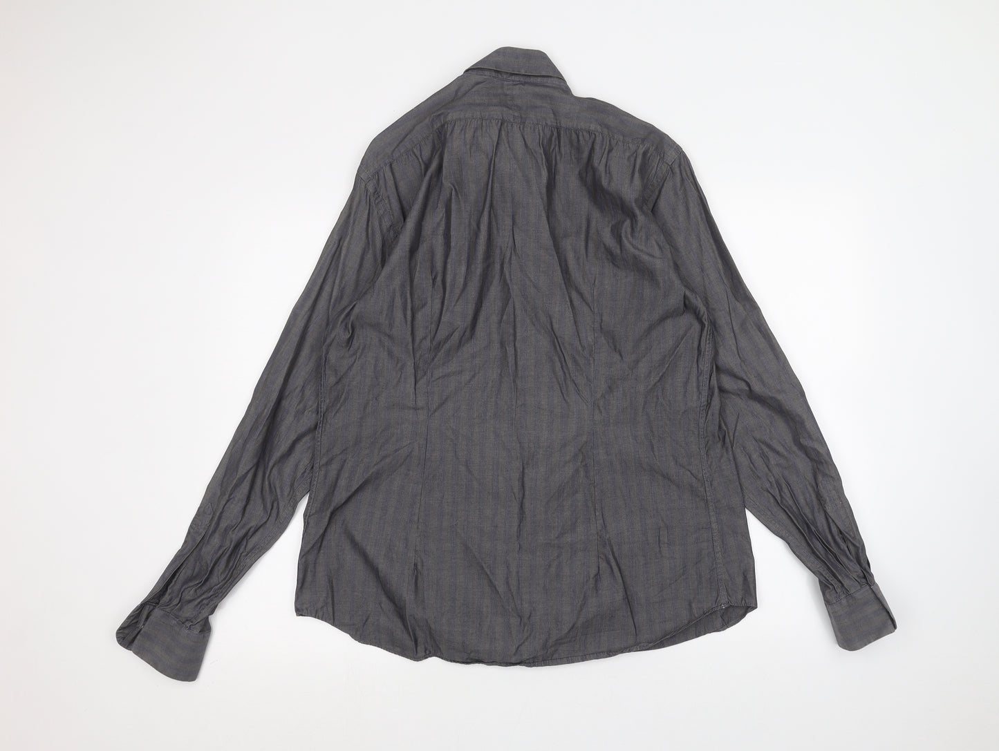 Cotton Womens Black   Basic Button-Up Size L