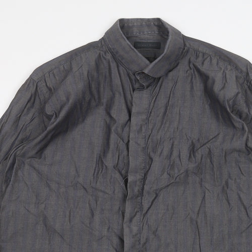 Cotton Womens Black   Basic Button-Up Size L