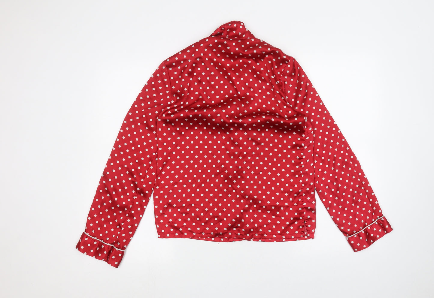 La Senza Womens Red Polka Dot  Basic Button-Up Size S