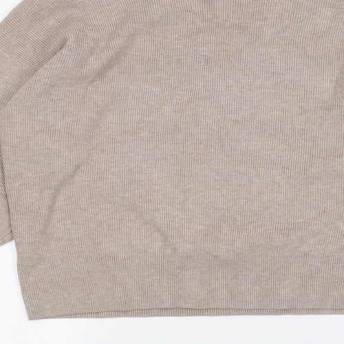 Marks and Spencer Womens Beige   Basic T-Shirt Size S