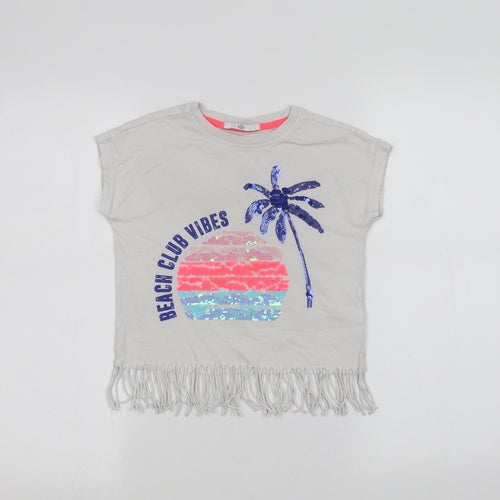 Marks and Spencer Girls White   Basic T-Shirt Size 7-8 Years
