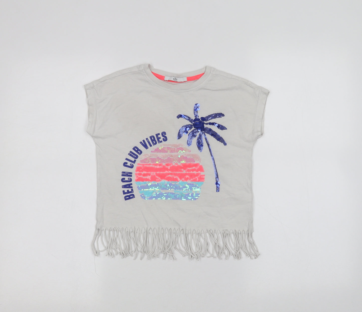 Marks and Spencer Girls White   Basic T-Shirt Size 7-8 Years