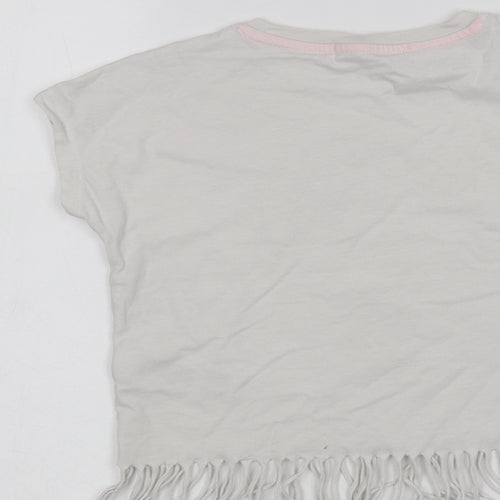 Marks and Spencer Girls White   Basic T-Shirt Size 7-8 Years