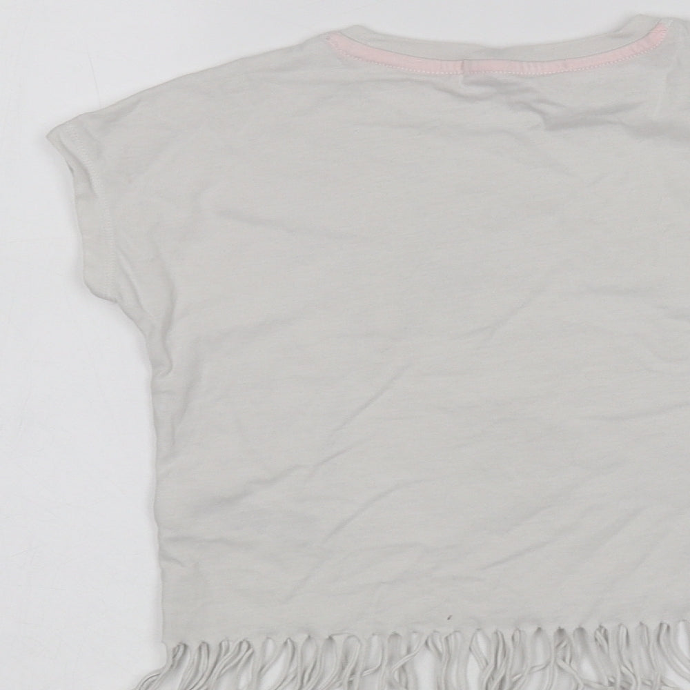 Marks and Spencer Girls White   Basic T-Shirt Size 7-8 Years