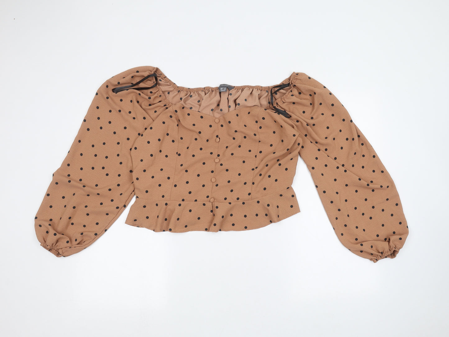 Primark Womens Beige Polka Dot  Basic Blouse Size 20