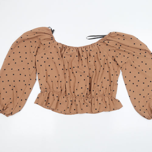 Primark Womens Beige Polka Dot  Basic Blouse Size 20
