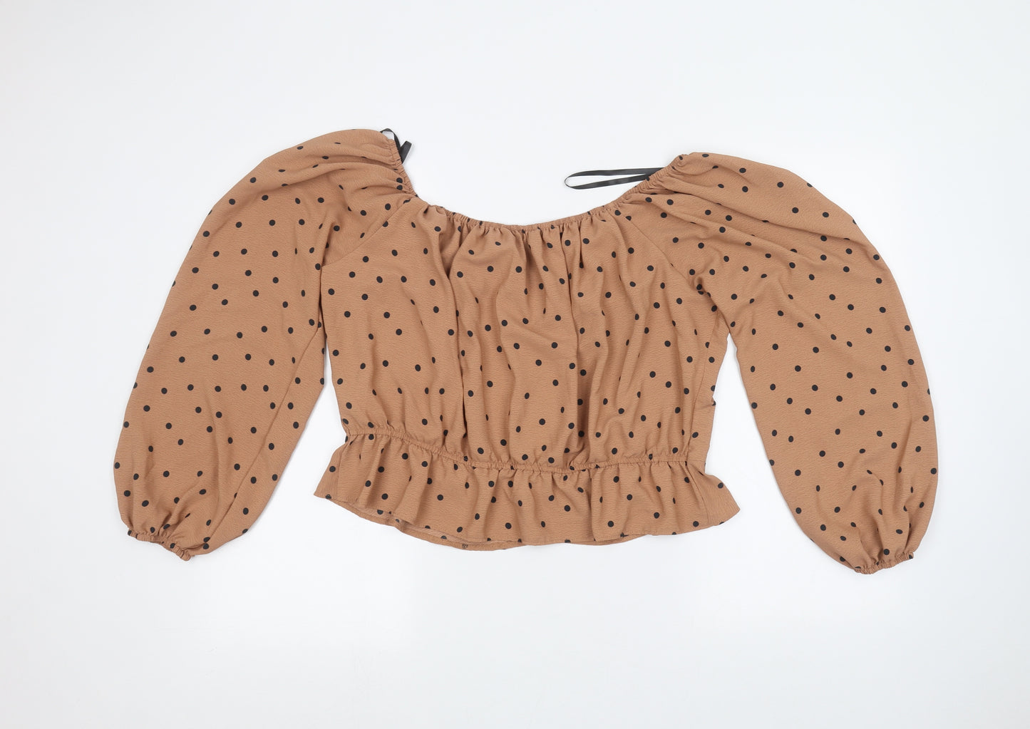Primark Womens Beige Polka Dot  Basic Blouse Size 20