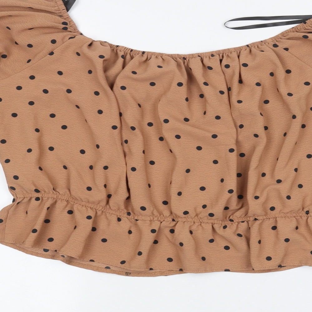 Primark Womens Beige Polka Dot  Basic Blouse Size 20